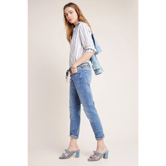 Pilcro & The Letterpress Mid-Rise Slim Boyfriend Jeans - Picture 3 of 9